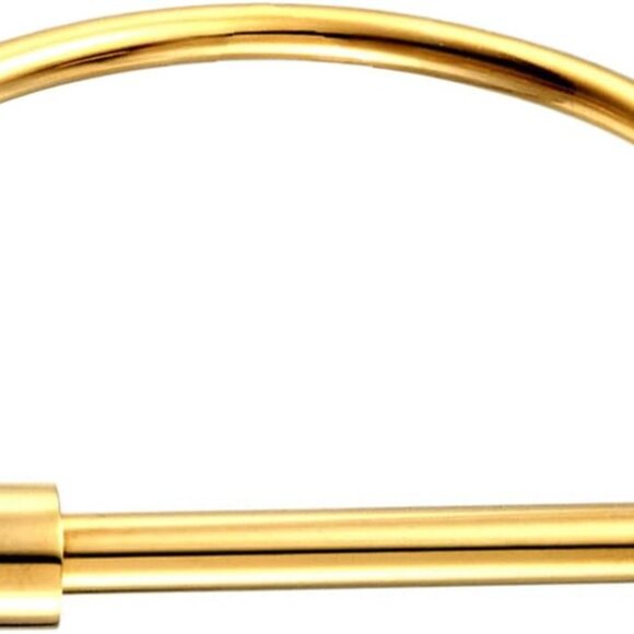 Stylish Titanium Steel D Shape Bar Screw and Shackle Cuff Bangle Bracelet for Un - Picture 1 of 7
